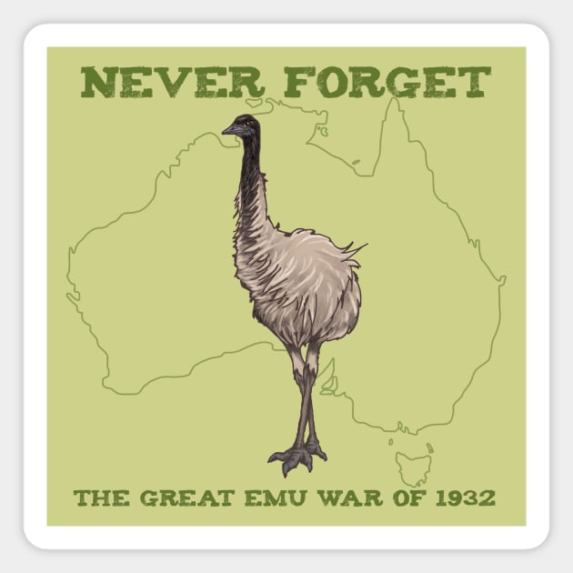 The Great Emu War of 1932 Magnet by Bardic Cat